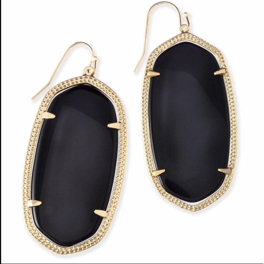 Kendra Scott Danielle Earrings - Onyx with gold